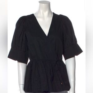 Rhode Peplum top in black